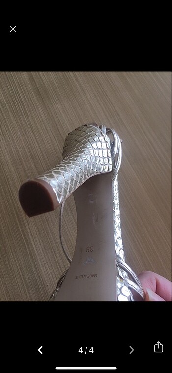 39 Beden altın Renk Emperio Armani harika topuklu stiletto