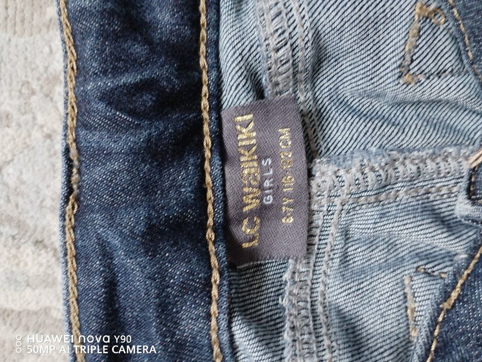 kız Çocuk Mavi Slim Fit Kot Pantolon - Görsel 3