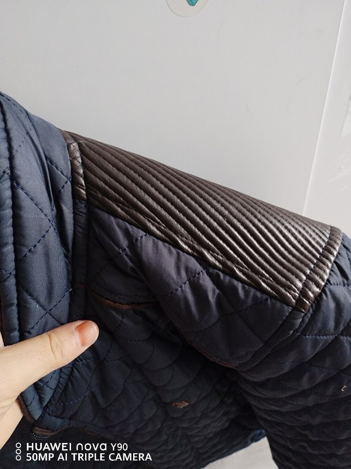 Erkek lacivert Kapitone Fermuarlı Ceket - Görsel 3