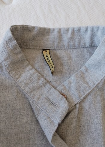 Gri Uzun Kollu Gömlek - Görsel 2