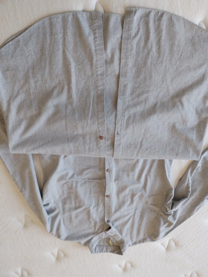 Gri Uzun Kollu Gömlek - Görsel 4