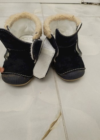 Kürklü Lacivert Erkek kız Bebek  Ayakkabısı - Görsel 6