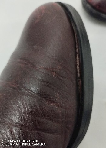 DERIMOD bordo Deri Tokalı Kadın Bot - Görsel 6