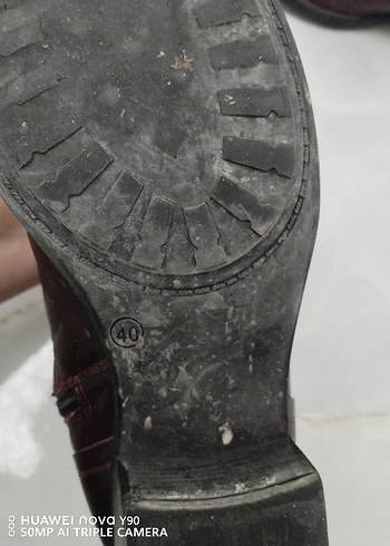 DERIMOD bordo Deri Tokalı Kadın Bot - Görsel 10