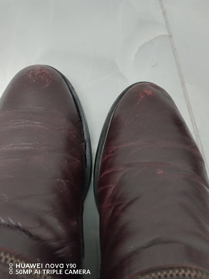 DERIMOD bordo Deri Tokalı Kadın Bot - Görsel 5