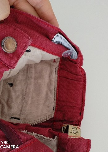 Bordo Düğmeli Erkek Çocuk Bol Kesim Pantolon - Görsel 3