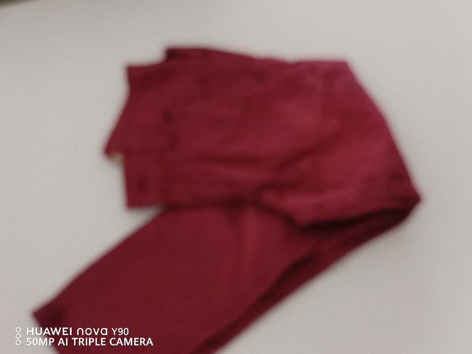 Bordo Düğmeli Erkek Çocuk Bol Kesim Pantolon - Görsel 5