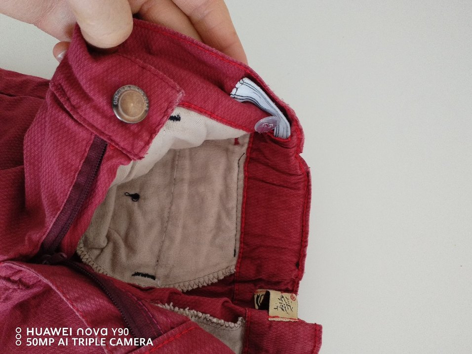 Bordo Düğmeli Erkek Çocuk Bol Kesim Pantolon - Görsel 3