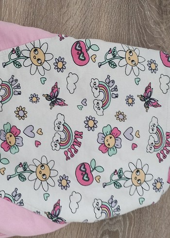 Kız Çocuk Çok Renkli Baskılı Fermuarlı kapişon ceket - Görsel 7