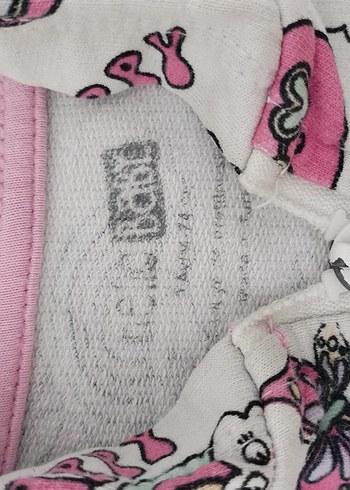 Kız Çocuk Çok Renkli Baskılı Fermuarlı kapişon ceket - Görsel 4