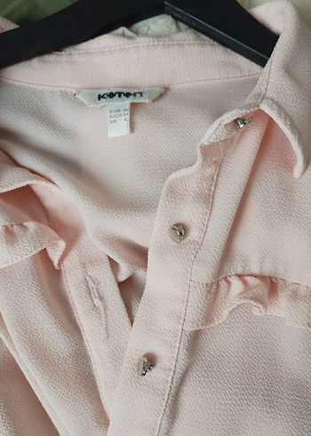 Kadın Pembe Fırfırlı Gömlek - Görsel 8