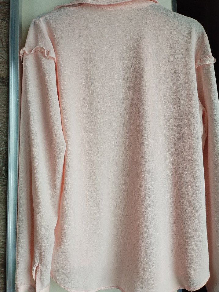 Kadın Pembe Fırfırlı  Gömlek - Görsel 3