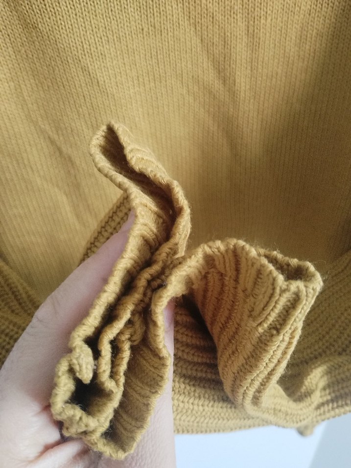 Sarı Kadın Triko Kazak - Görsel 3