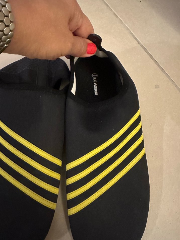 Siyah Sarı Erkek deniz ayakkabısı Velcro - Görsel 2