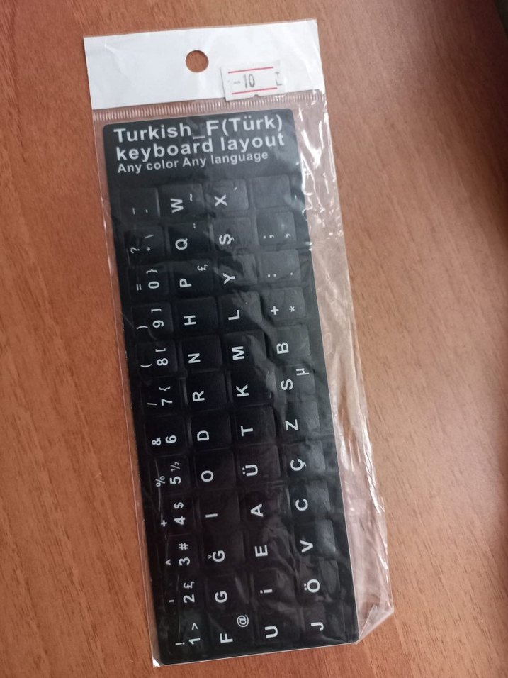Türkçe F Klavye Düzeni Sticker Seti Siyah - Görsel 2