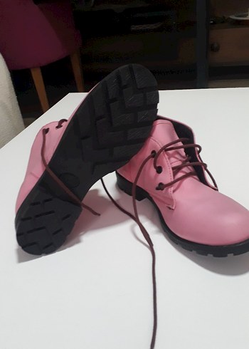 Pembe Kadın Lastik Topuklu Bot - Görsel 3