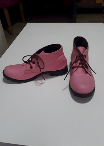 Pembe Kadın Lastik Topuklu Bot - Görsel 2