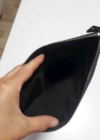 Kahverengi Yılan Desenli Deri Kadın Portföy Çanta - Görsel 7