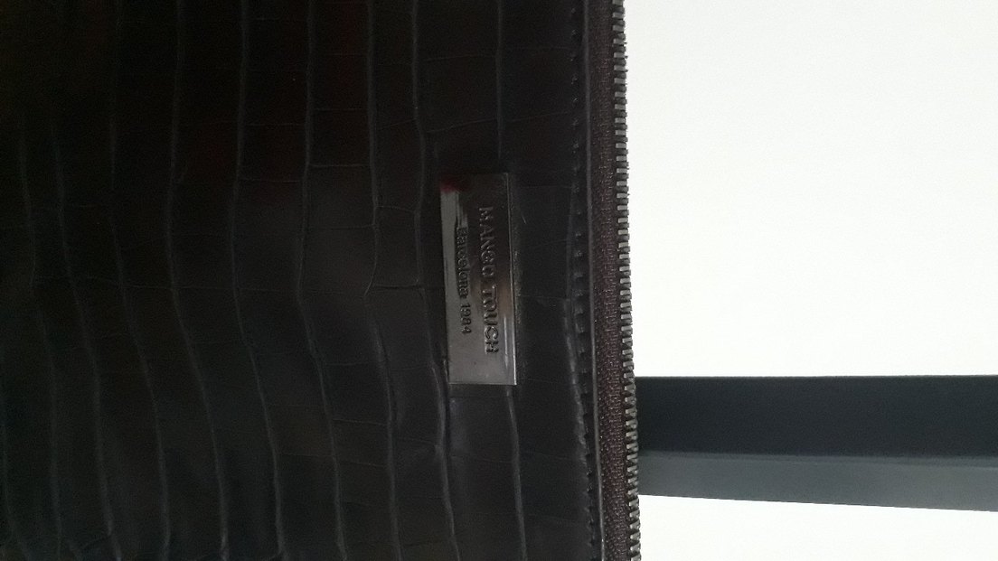 Kahverengi Yılan Desenli Deri Kadın Portföy Çanta - Görsel 5