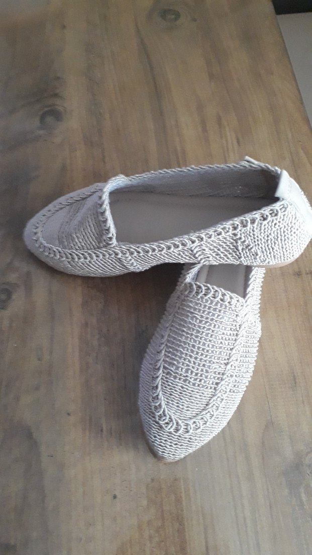 Örgü Detaylı Bej Kadın Babet Ayakkabı - Görsel 2