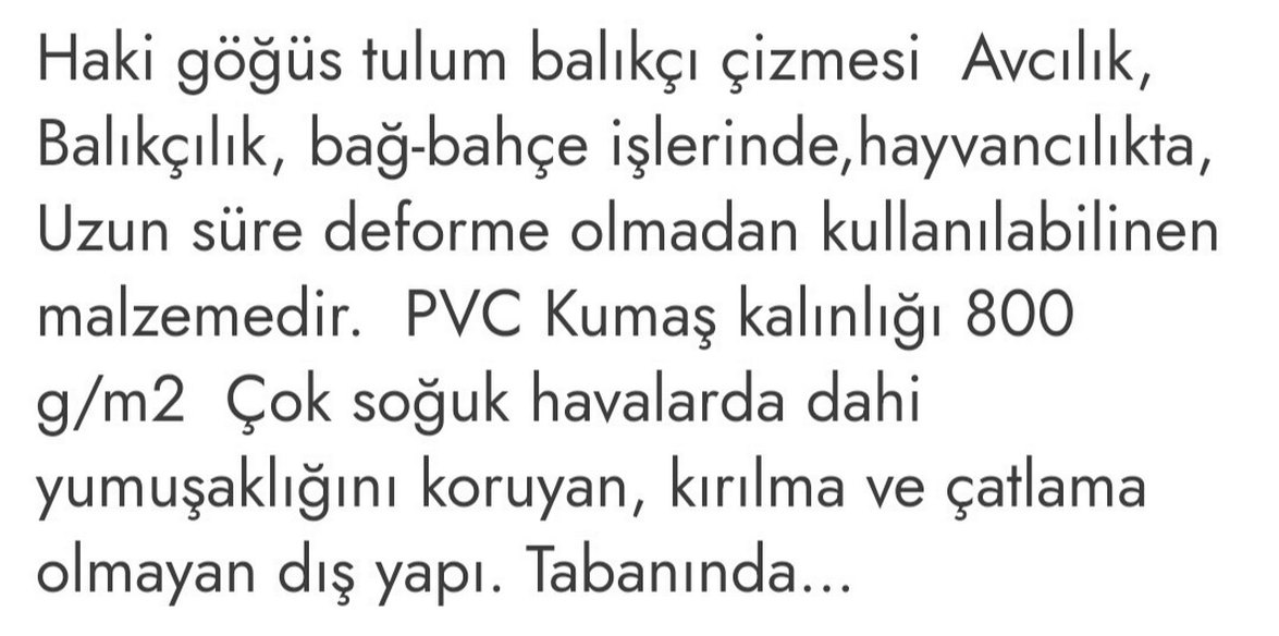 Sıfır Balıkçı Tulumu - Görsel 4