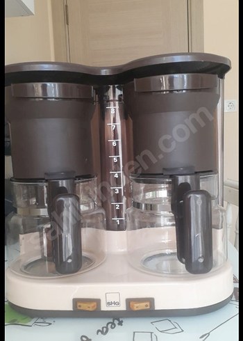 Bej Çift Demlik Kahve Makinesi - Görsel 3