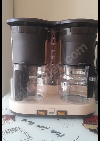 Bej Çift Demlik Kahve Makinesi - Görsel 4