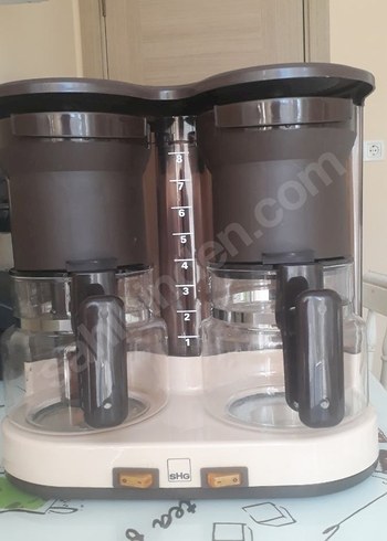 Bej Çift Demlik Kahve Makinesi - Görsel 5