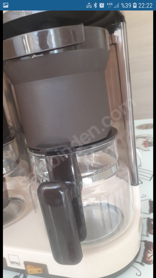 Bej Çift Demlik Kahve Makinesi - Görsel 2