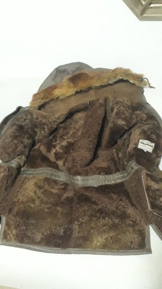 Kürklü Bej Deri Kadın Mont - Görsel 3