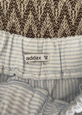 Addax Kadın Mavi Çizgili Mini Şort
