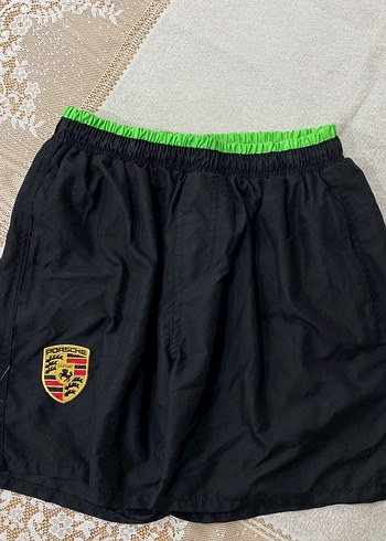 Yeşil Kemerli Erkek Deniz Şortu - Görsel 7