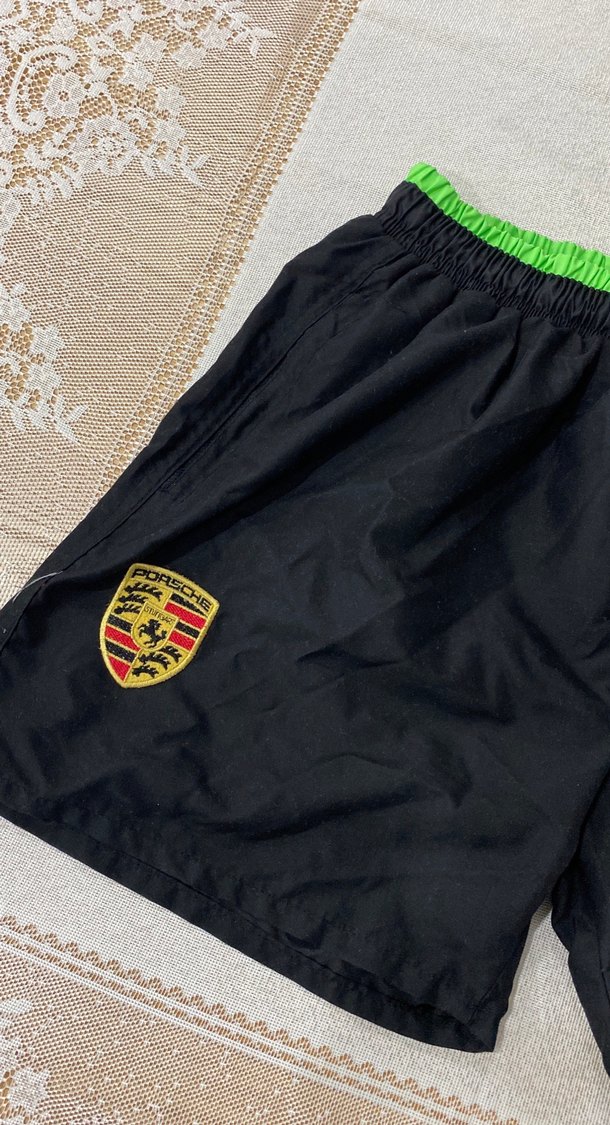 Yeşil Kemerli Erkek Deniz Şortu - Görsel 2