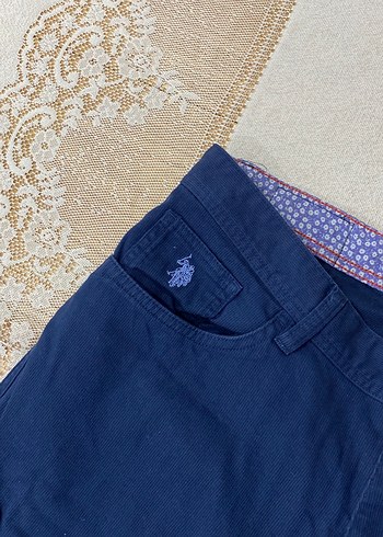 Erkek Lacivert Kemerli Pamuk Şort - Görsel 4