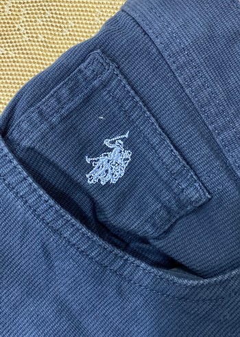 Erkek Lacivert Kemerli Pamuk Şort - Görsel 3