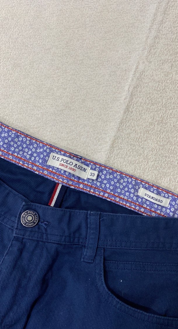 Erkek Lacivert Kemerli Pamuk Şort - Görsel 2