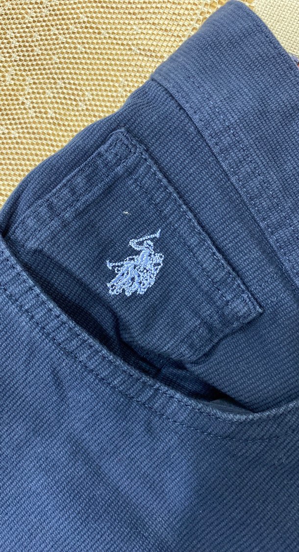 Erkek Lacivert Kemerli Pamuk Şort - Görsel 3