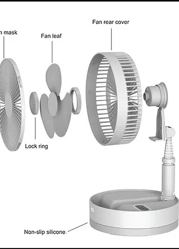  Beden Renk 7200mah taşınabilir Fan şarj edilebilir Mini katlanır 