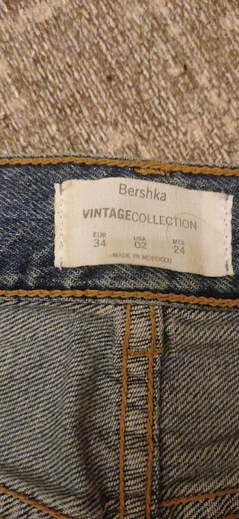 34 Beden mavi Renk Kot pantolon