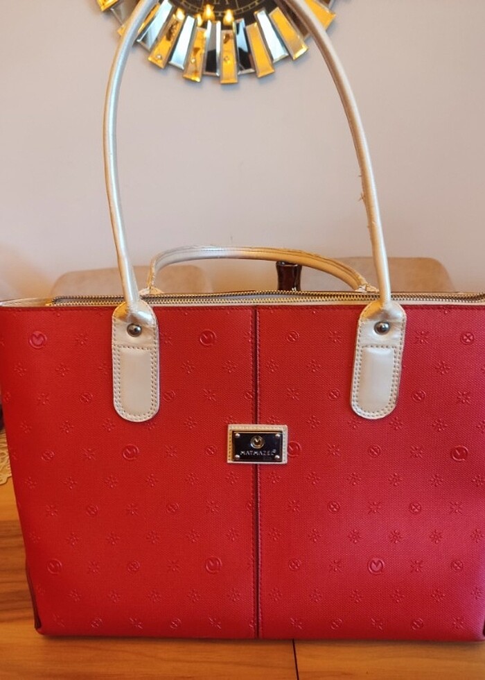 Kırmızı kol çantası - Görsel 2