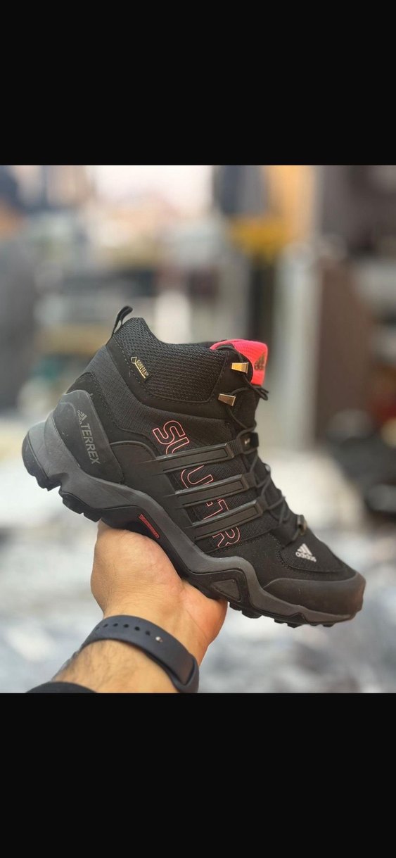 Erkek Siyah Snake Print Spor Outdoor Ayakkabı - Görsel 2