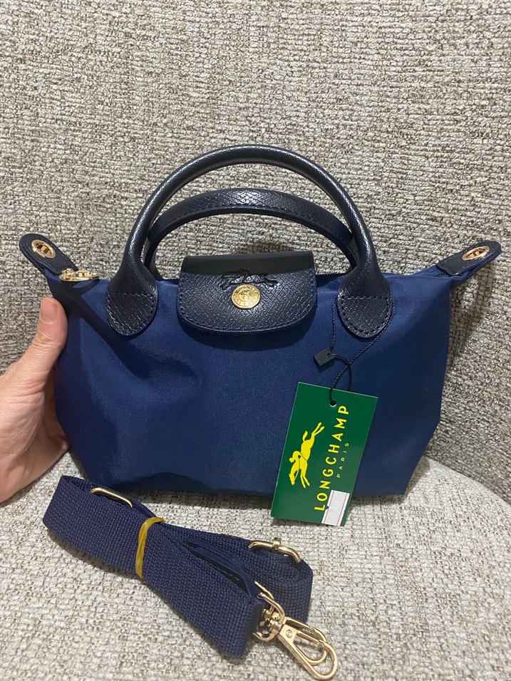 Longchamp S boy Lacivert çanta - Görsel 3