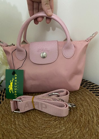 Longchamp pastel pembe S boy çanta