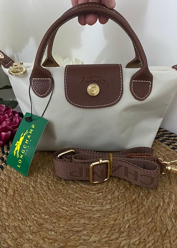 Beden Longchamp S krem omuz askılı çanta