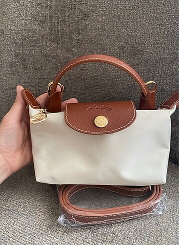 Longchamp Longchamp krem XS boy çanta