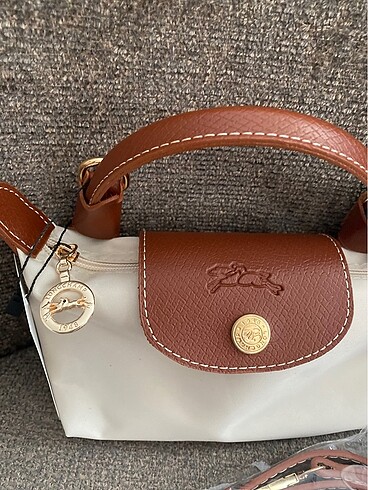 Beden Longchamp krem XS boy çanta