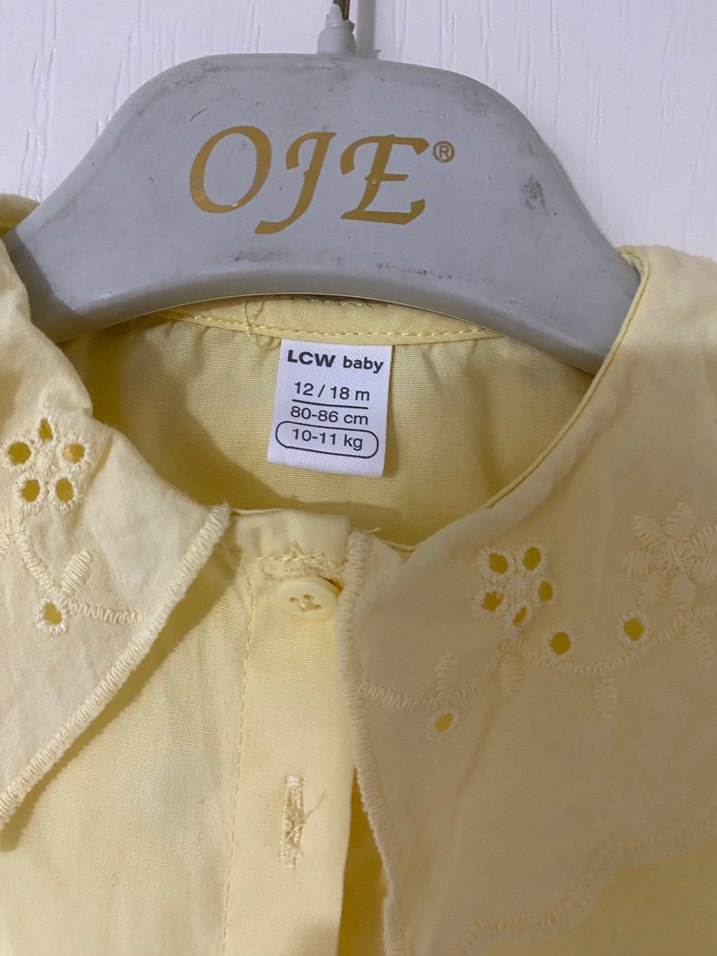 Sarı Vintage Kız Gömlek Düğmeli - Görsel 2