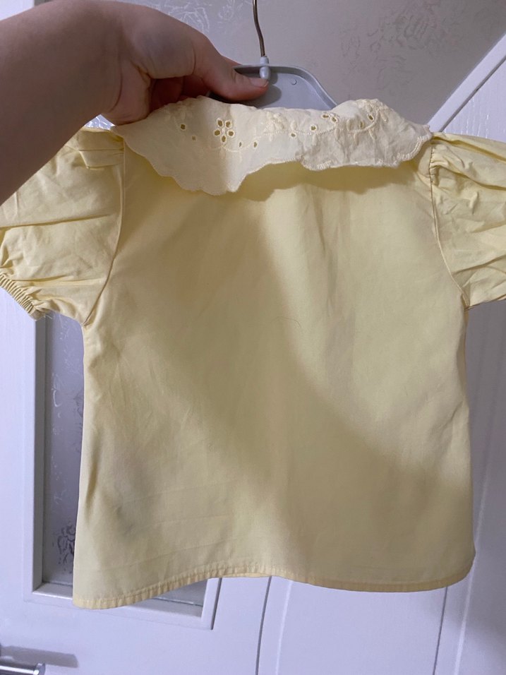 Sarı Vintage Kız Gömlek Düğmeli - Görsel 3