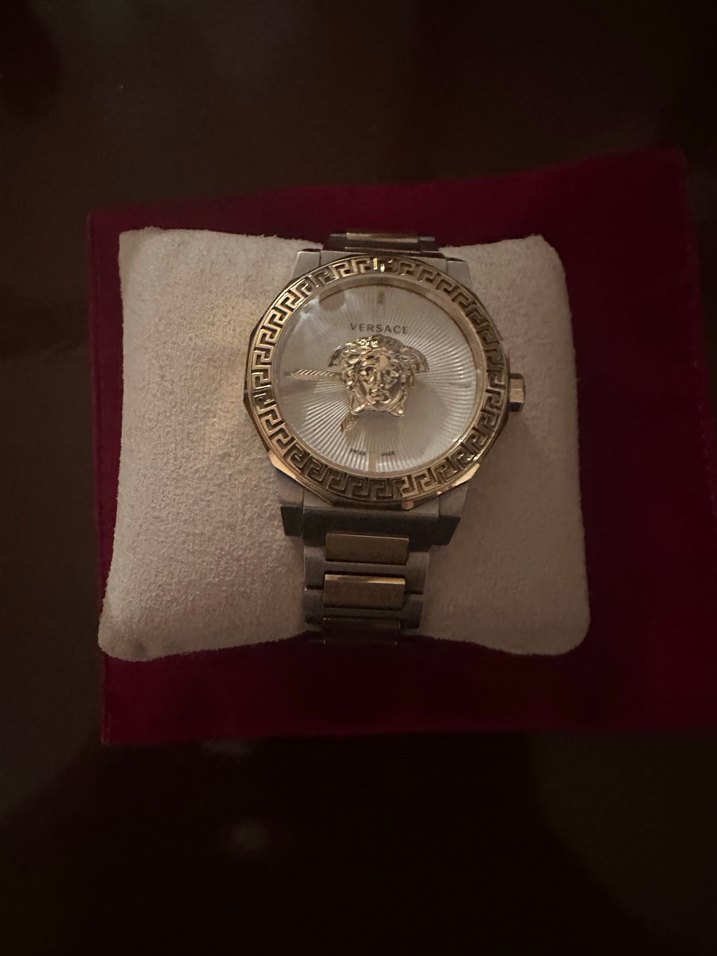 Gri ve Altın Erkek Saat Kordonu - Görsel 3