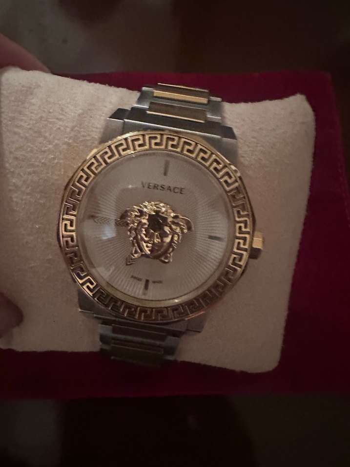 Gri ve Altın Erkek Saat Kordonu - Görsel 2